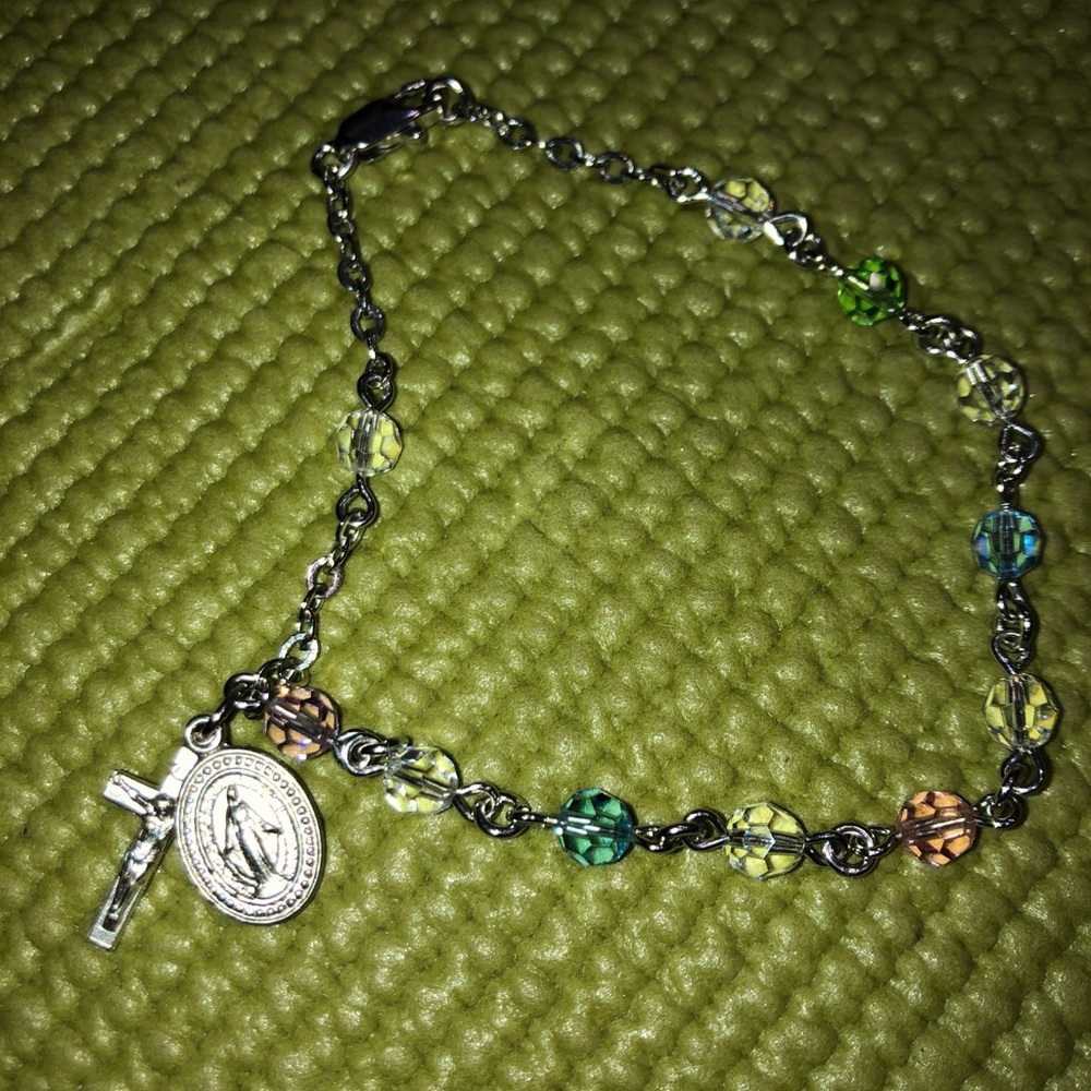 Multi color beaded Rosary bracelet
